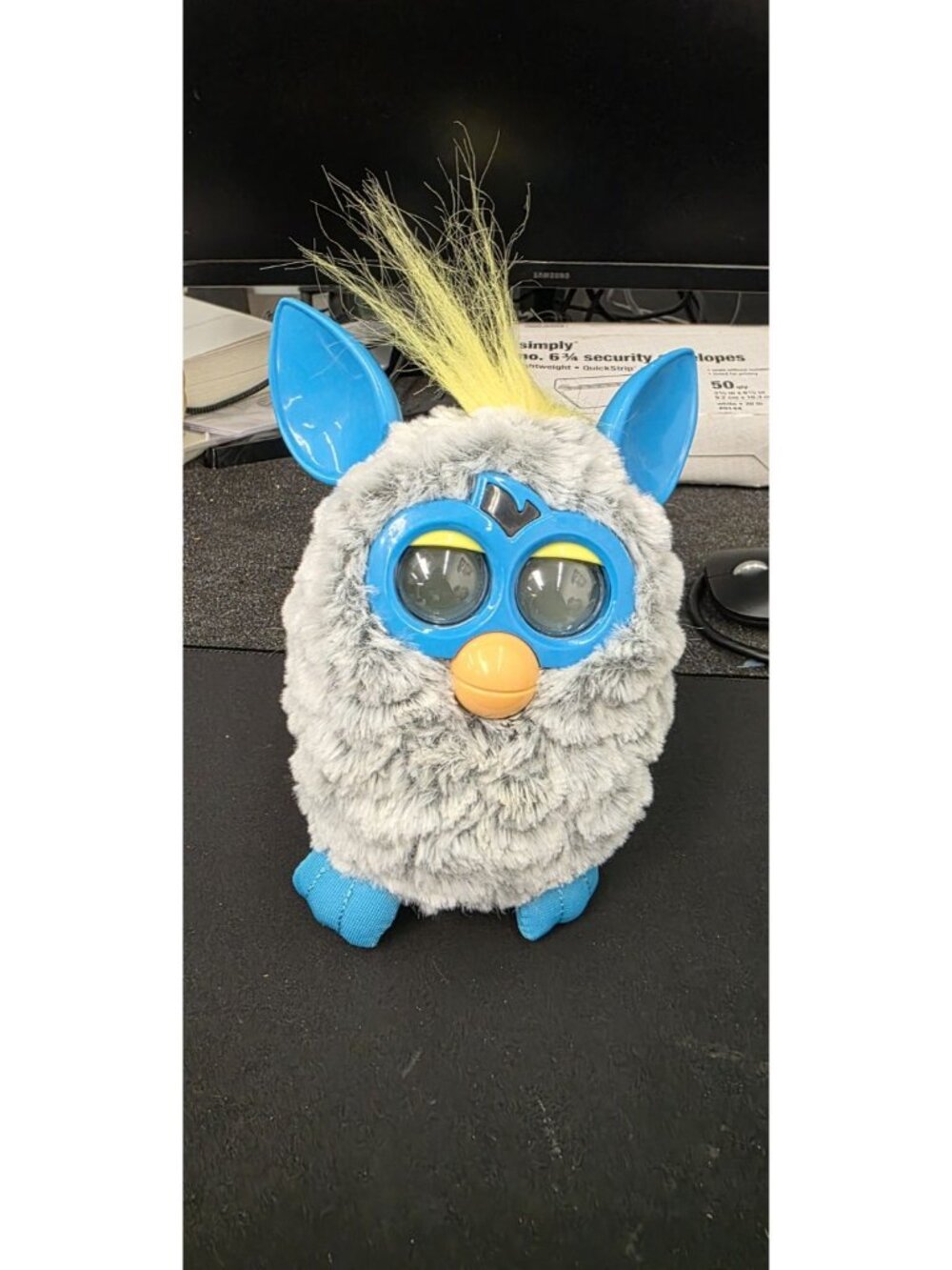 2012 Hasbro Furby Boom Grey & Teal Blue Interactive Toy TESTED & WORKING - Picture 5 of 7